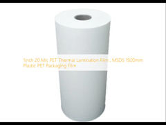 Film Laminasi Termal PET 1 inci 20 Mikrofon, Film Kemasan PET Plastik MSDS 1920mm