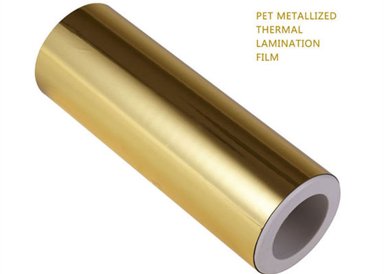 1 inci Ketahanan yang Baik Metal Termal Laminating Film Emas Perak Aluminium PET Film Roll