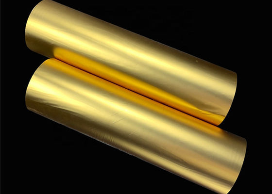 Metallic Lustre Surface BOPP Thermal Laminating Film Gold 1500m Untuk Membungkus Hadiah