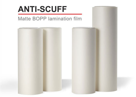 350mm 30mic Anti-Scuff Glossy BOPP Thermal Lamination Film Untuk Pencetakan Dan Pengemasan