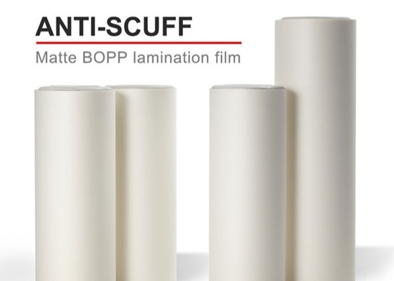 Good price 28mic Matt BOPP film tahan gesekan lembab / film laminasi termal cocok untuk laminator on line