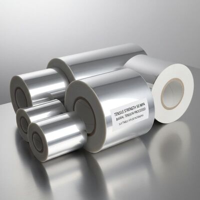 Harga yang bagus Gulungan Film Laminasi Kekuatan Tarik 50 MPa Menampilkan Pemrosesan Ketegangan Biaxial Rentang Ketebalan Tipe 12 hingga 30 Mikron Cocok untuk Pengemasan on line